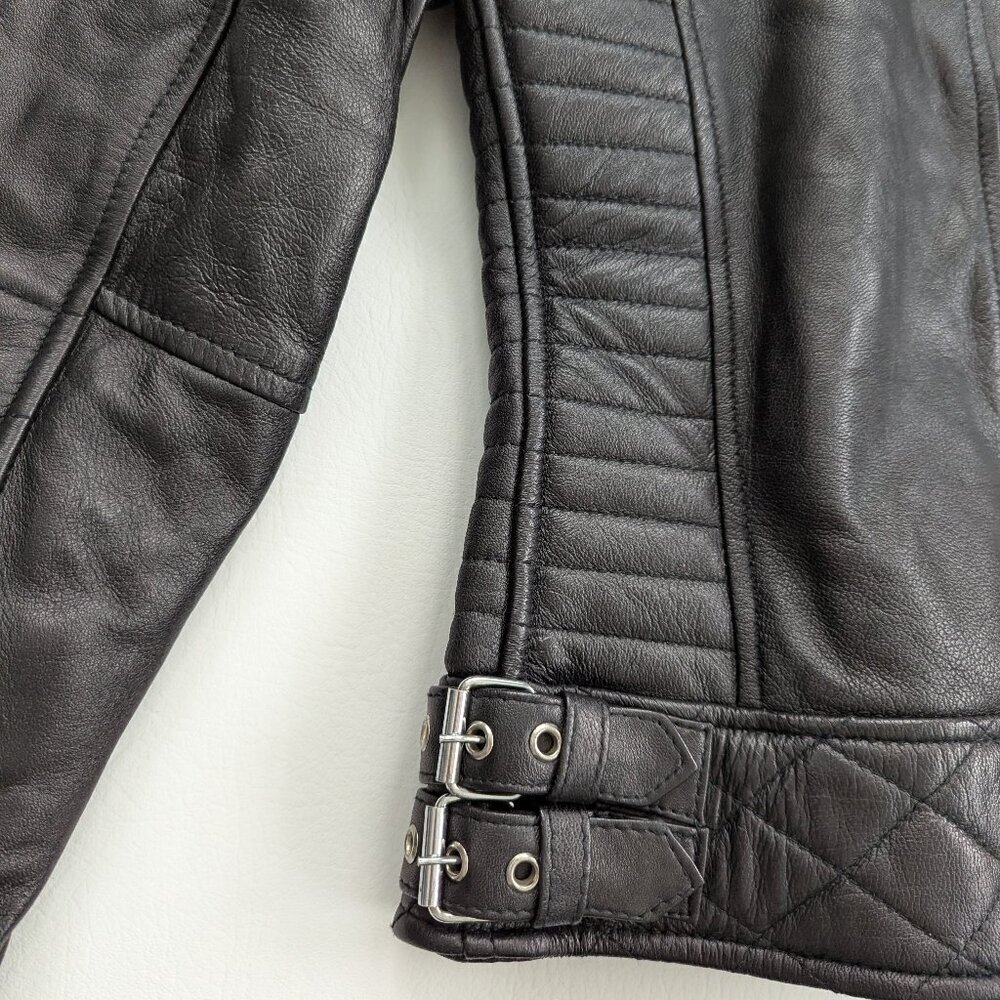 Y&M Leather Women's Leather Moto Jacket XS - Picture 5 of 11